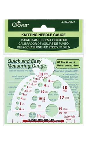 Clover - Mess-Schablone für Stricknadeln